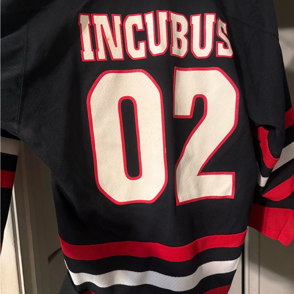Black and Red Incubus Hockey Jersey, Unisex, Collectors